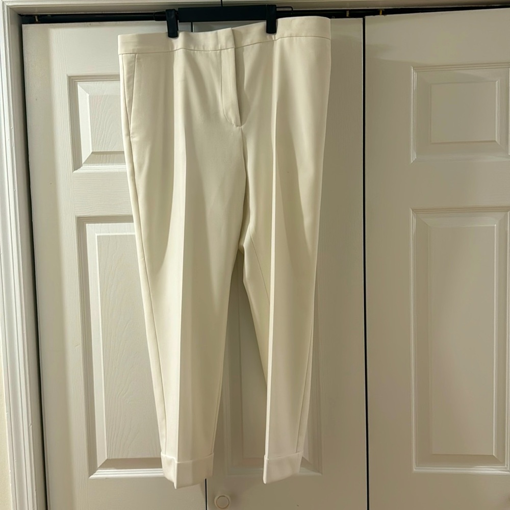 Ann Taylor Size 14 Winter White Cuffed trousers